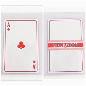 CHRISTIAN DIOR Playing Card Signature CD Stripe Logo Collectors COA